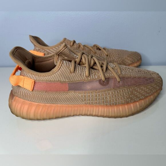 Adidas Yeezy Boost 350 V2 Clay Size Mens 11 Sneakers Shoes EG7490 - Picture 2 of 7